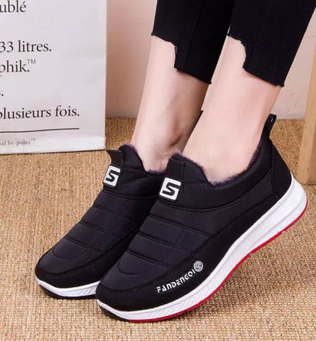 Amazing Winter Insulated Tennis Shoes, with Extra Wool and Thick Cotton Shoes For Ladies, non-slip